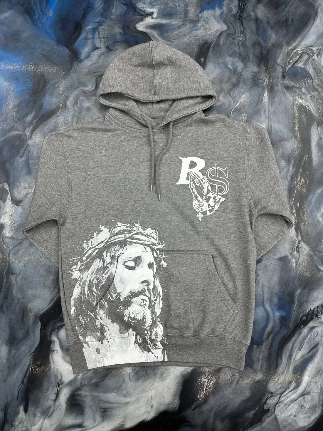 Blue Strips LA BS Jesus Cursive Tracksuit Blue Strips LA BS Jesus Cursive Tracksuit
