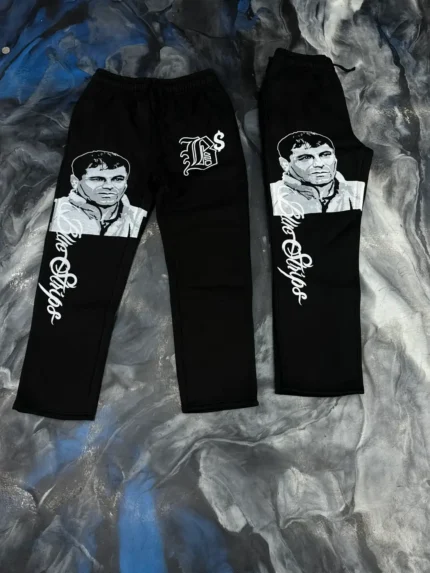 Blue Strips LA Chapo BS Cursive Sweatpants