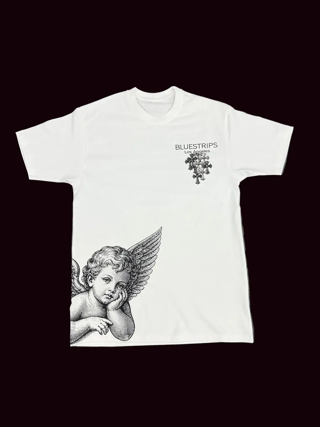 Blue Strips LA Chrome Tee WHT Cupid Blue Strips LA Chrome Tee WHT Cupid