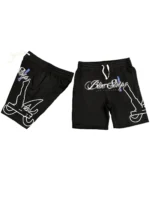 Blue Strips LA Glock B$ Shorts Mesh Blk