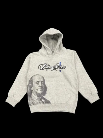 Blue Strips LA Kids Youth Benjamin B$ GRY Hoodie