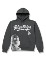 Blue Strips LA MLB Classic Gray Hoodie