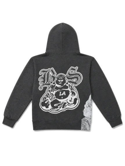 Blue Strips LA MLB Classic Gray Hoodie