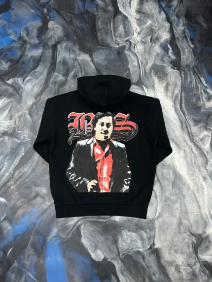 Blue Strips LA Pablo Escobar Red Hoodie