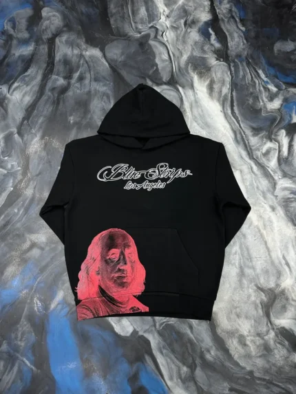 Blue Strips LA Pablo Escobar Red Hoodie