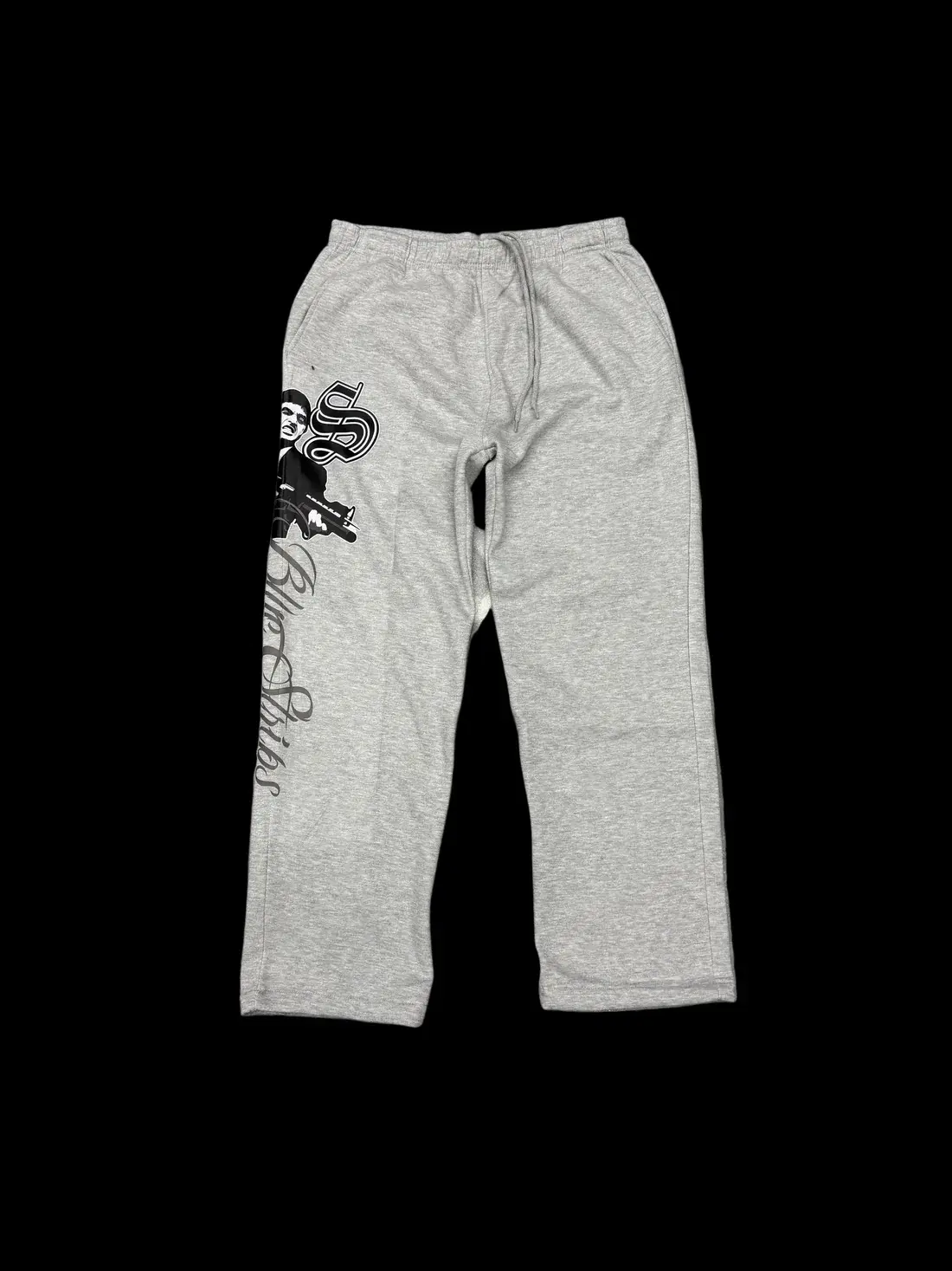 Blur Strips LA Scarface B$ Gray Sweats Blur Strips LA Scarface B$ Gray Sweats