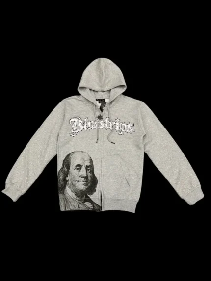 SDL x Bluestrips Rhinestone Gry #CHAPO Hoodie